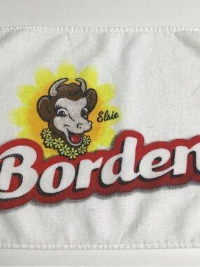 Borden Elsie the Cow Kitchen Hand Towel 100% Cotton Ice Cream Shop Dairy Vintage